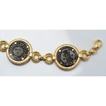 Ancient Roman Four Coin Bracelet Constantine I & Sons in 14kt Sold Gold circa 4th century A.D.
