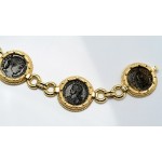 Ancient Roman Four Coin Bracelet Constantine I & Sons in 14kt Sold Gold circa 4th century A.D.