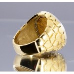 U.S. $2 1/2 Indian Head Gold Coin in Gents 14kt Gold Nugget Style Diamond Coin Ring