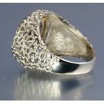 PURE SILVER AMERICAN QUARTER HORSE COIN  in STERLING SILVER & 14KT GOLD NUGGET GENTS RING